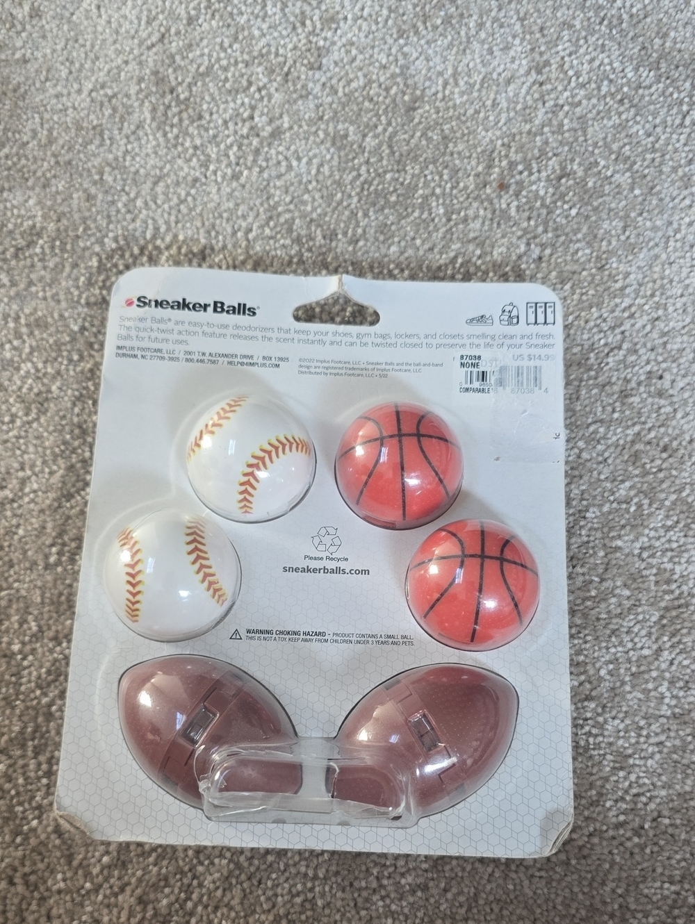 NIP Sneaker Balls Multi-Sport Shoe Deodorizer Fresheners 6-Pack
